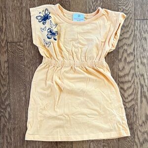 Hanna Andersson yellow butterfly dress 100cm